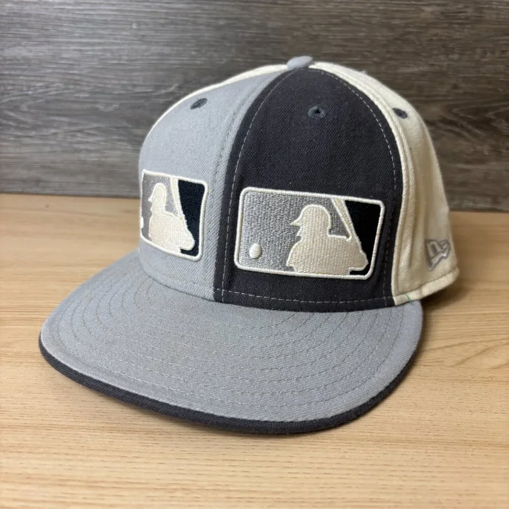 Vintage Chicago White Sox Hat Cap Fitted 7 1/2 Gray Split MLB Logo Wool New‎ Era